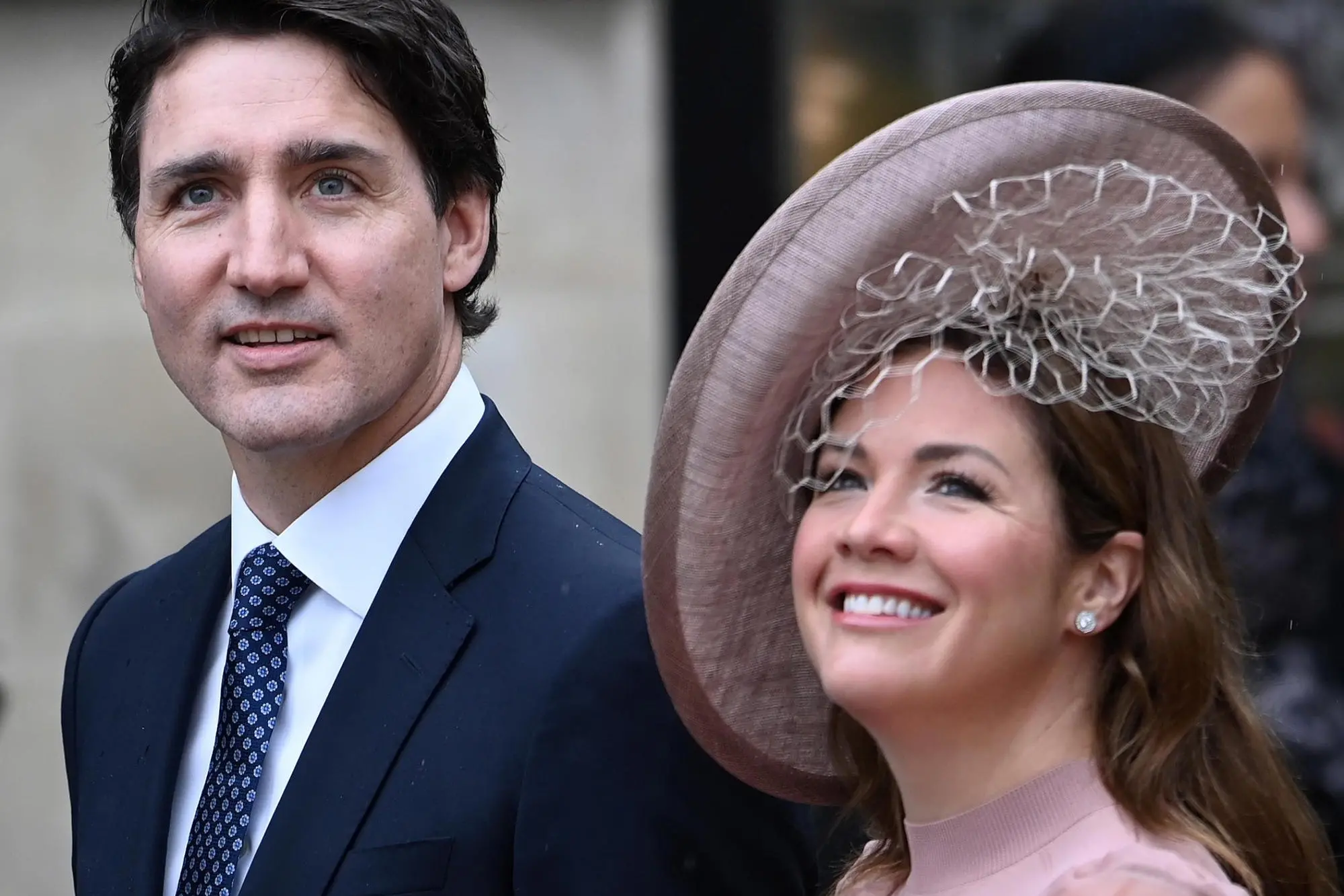 Justin Trudeau e la moglie Sophie Gregoire (Ansa)