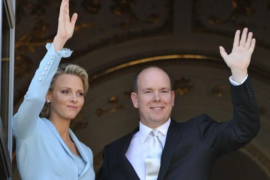 Il principe Alberto di Monaco e la principessa Charlene (Ansa-Epa)