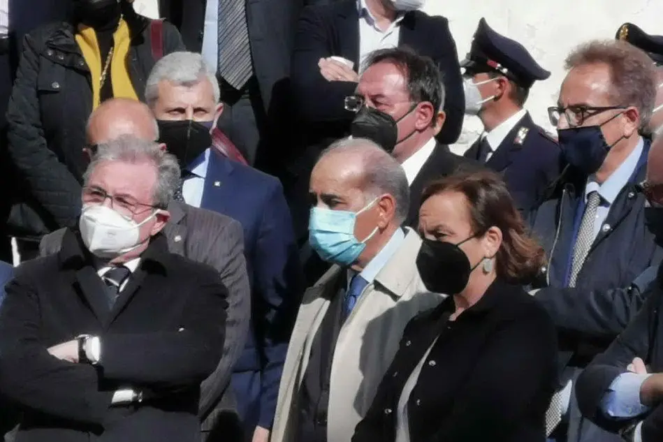 Il ministro dell'Interno Luciana Lamorgese al funerale del Prefetto Carlo Mosca (L'Unione Sarda - Calvi)