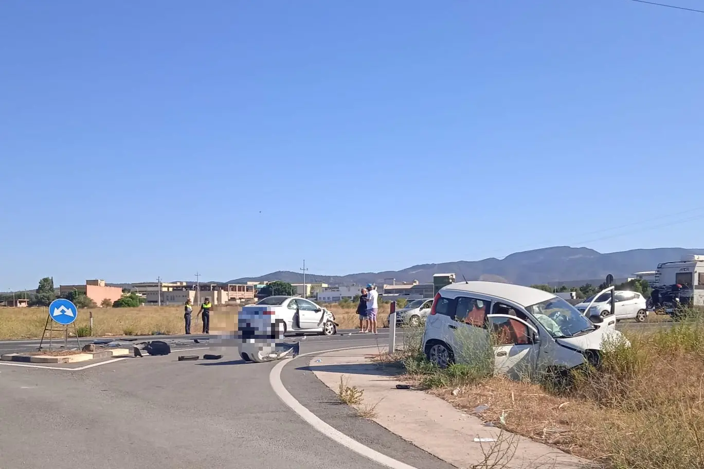 L'incidente (foto Serreli)