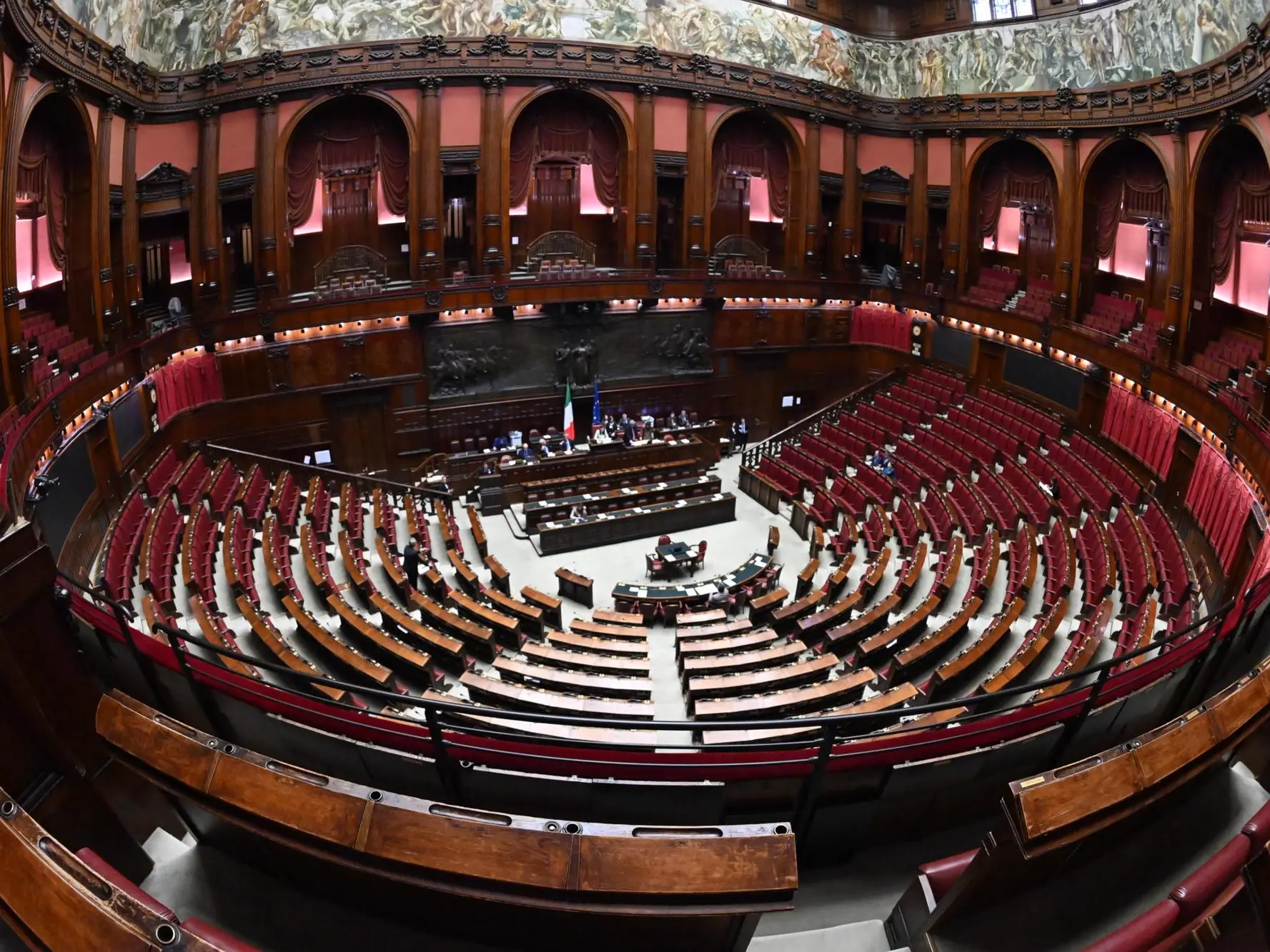 La Camera dei Deputati nel corso della discussione generale del disegno di legge sulle sanzioni a tutela dei prodotti alimentari italiani, Roma, 13 aprile 2026. ANSA/MAURIZIO BRAMBATTI