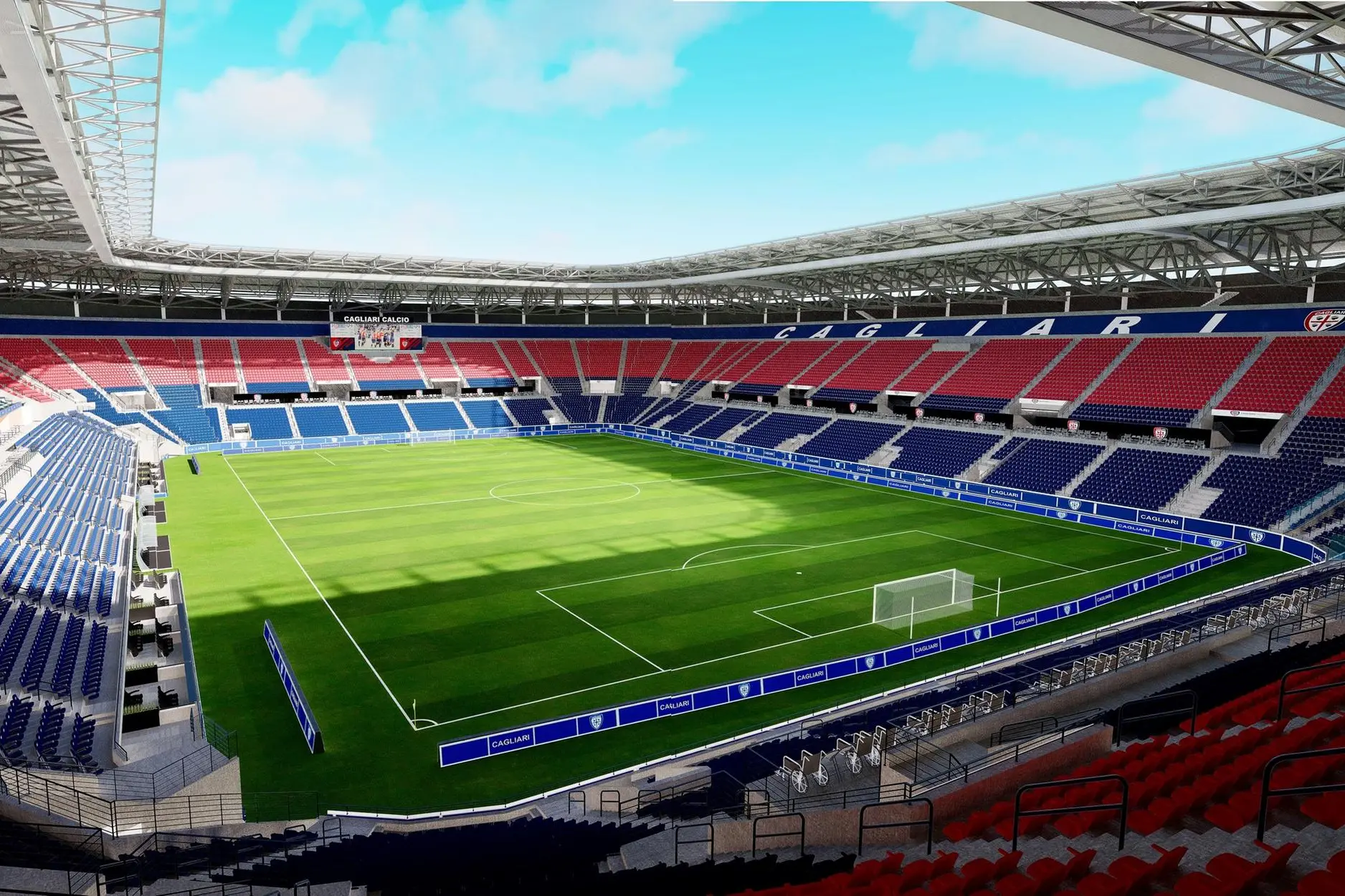 Il render del nuovo stadio