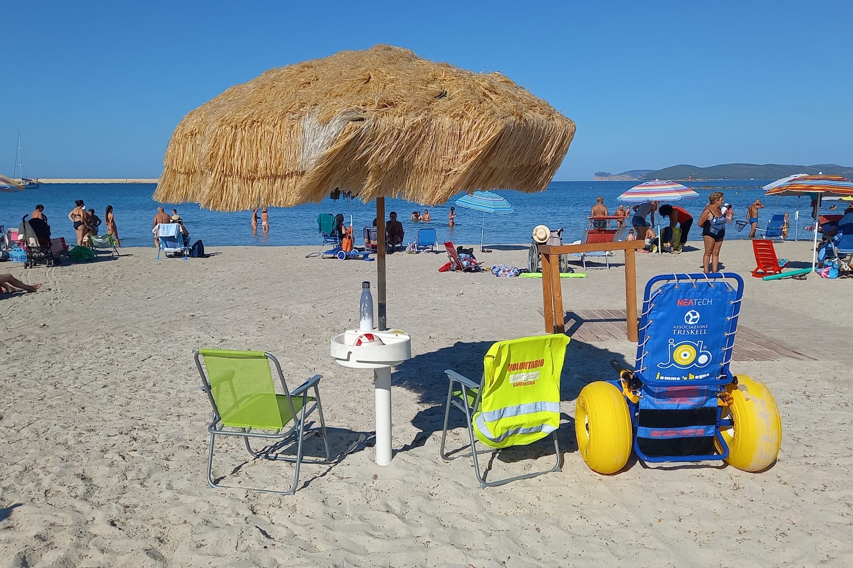 “Spiaggia facile” sul Lido di Alghero (foto Fiori)