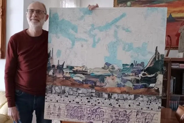 L'artista Giovanni Serra (foto Serreli)