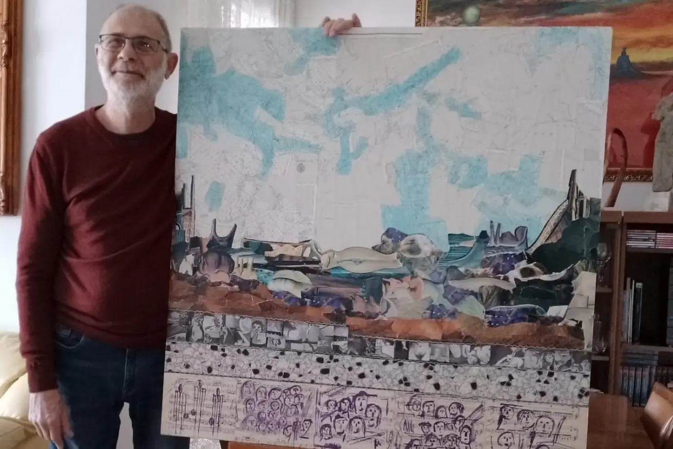 L'artista Giovanni Serra (foto Serreli)
