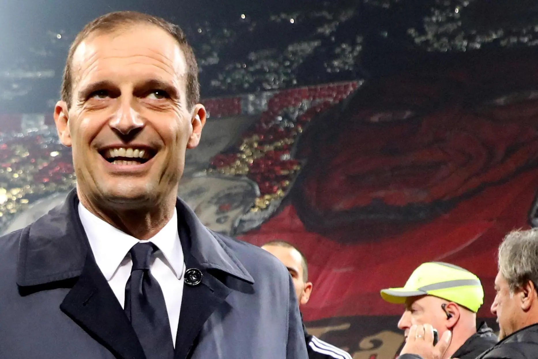 Juventus' coach Massimiliano Allegri reacts prior the Italian Serie A soccer match AC Milan vs Juventus FC at Giuseppe Meazza stadium in Milan, Italy, 11 November 2018. ANSA/MATTEO BAZZI