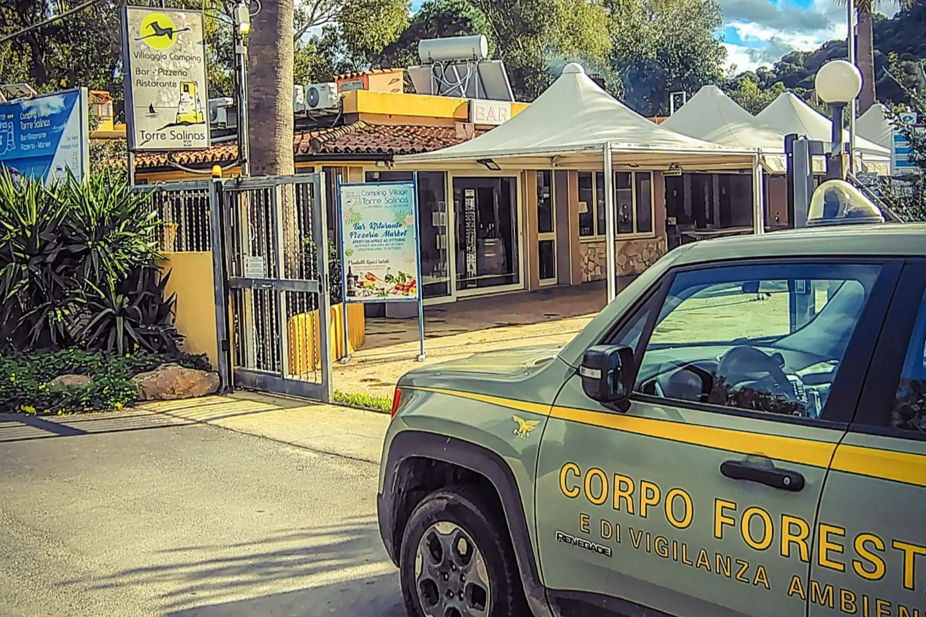 La Forestale nel campeggio di Torre Salinas