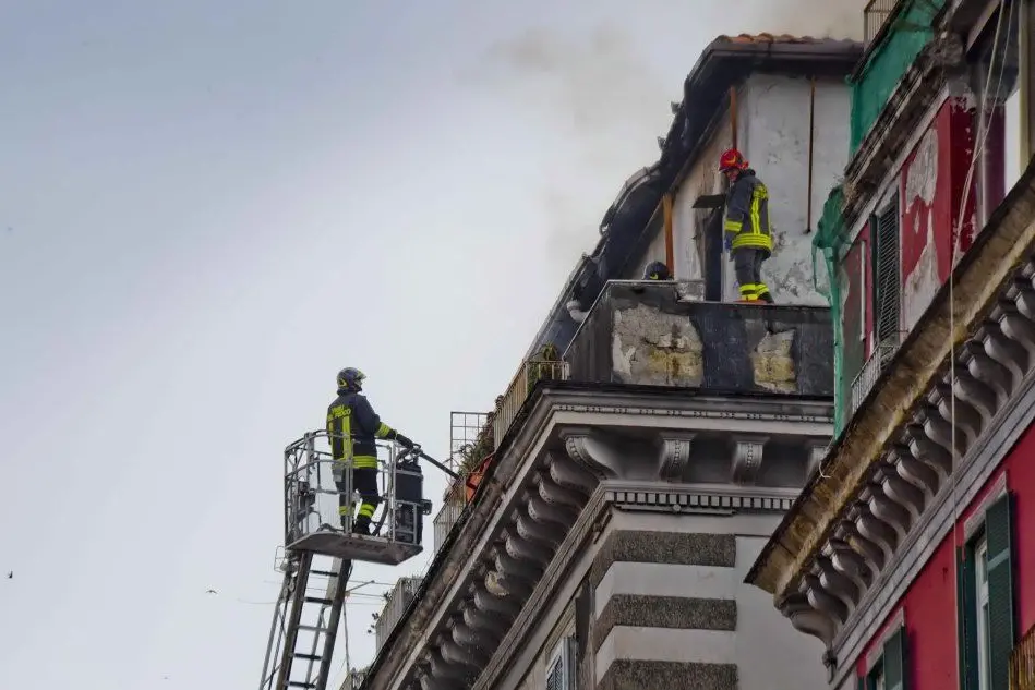 L'intervento dei vigili del fuoco