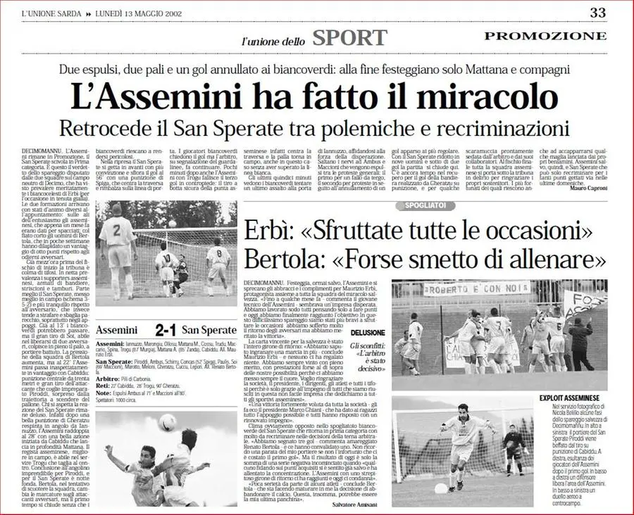 Assemini salvo nello spareggio