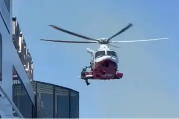 Elisoccorso, salvataggio su una nave da crociera