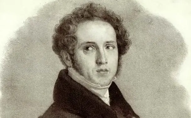 Vincenzo Bellini in un ritratto di Roberto Focosi (litografia - Archivio Ricordi)