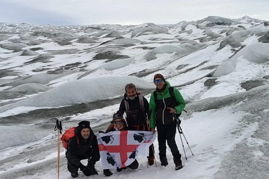 Stefania Piredda e i suoi compagni di viaggio (foto concessa)