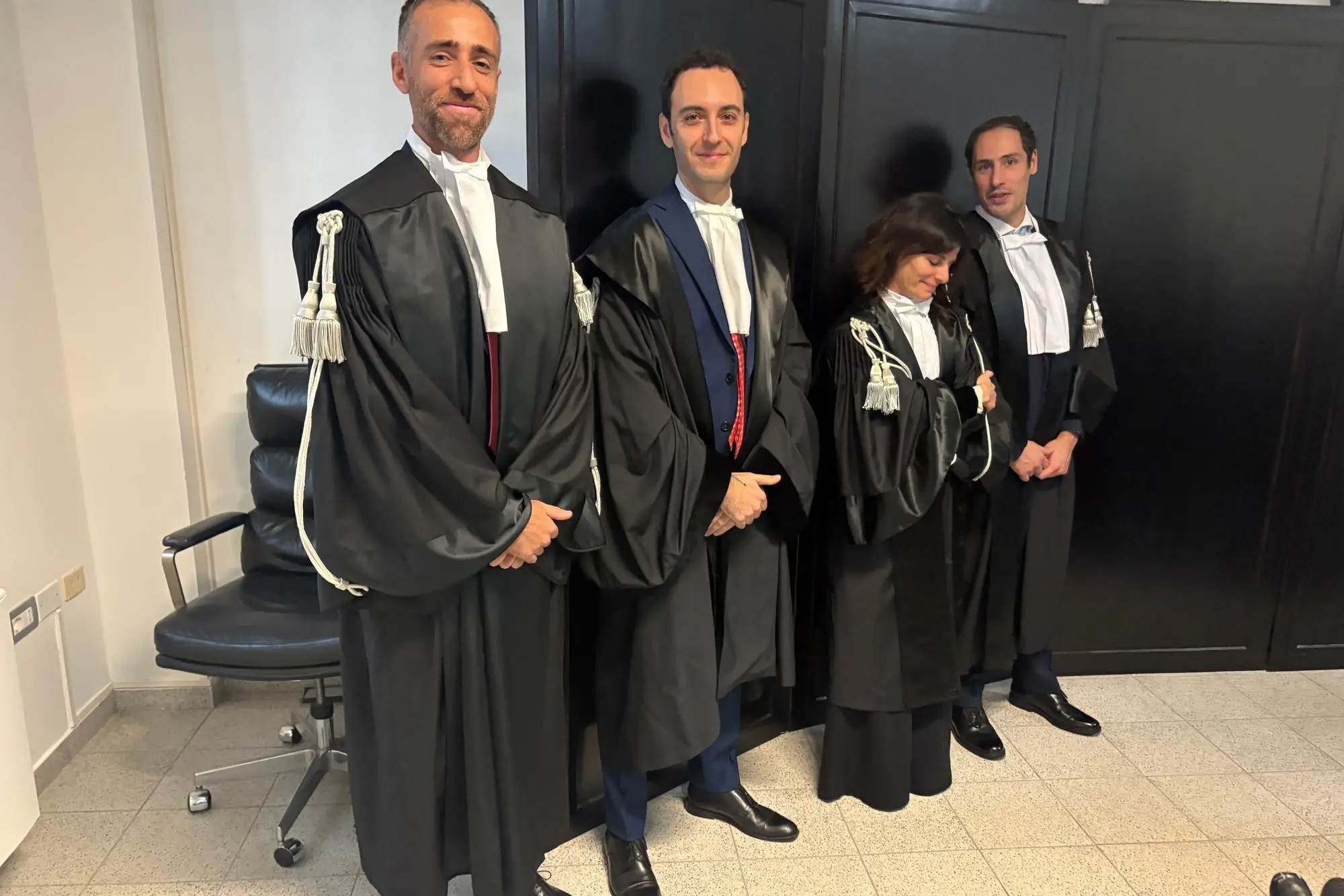 I nuovi giudici: da sinistra Carlo Augusto Durante, Davide Quartu, Paola Massidda e Andrea Rambelli (foto t.pl.)