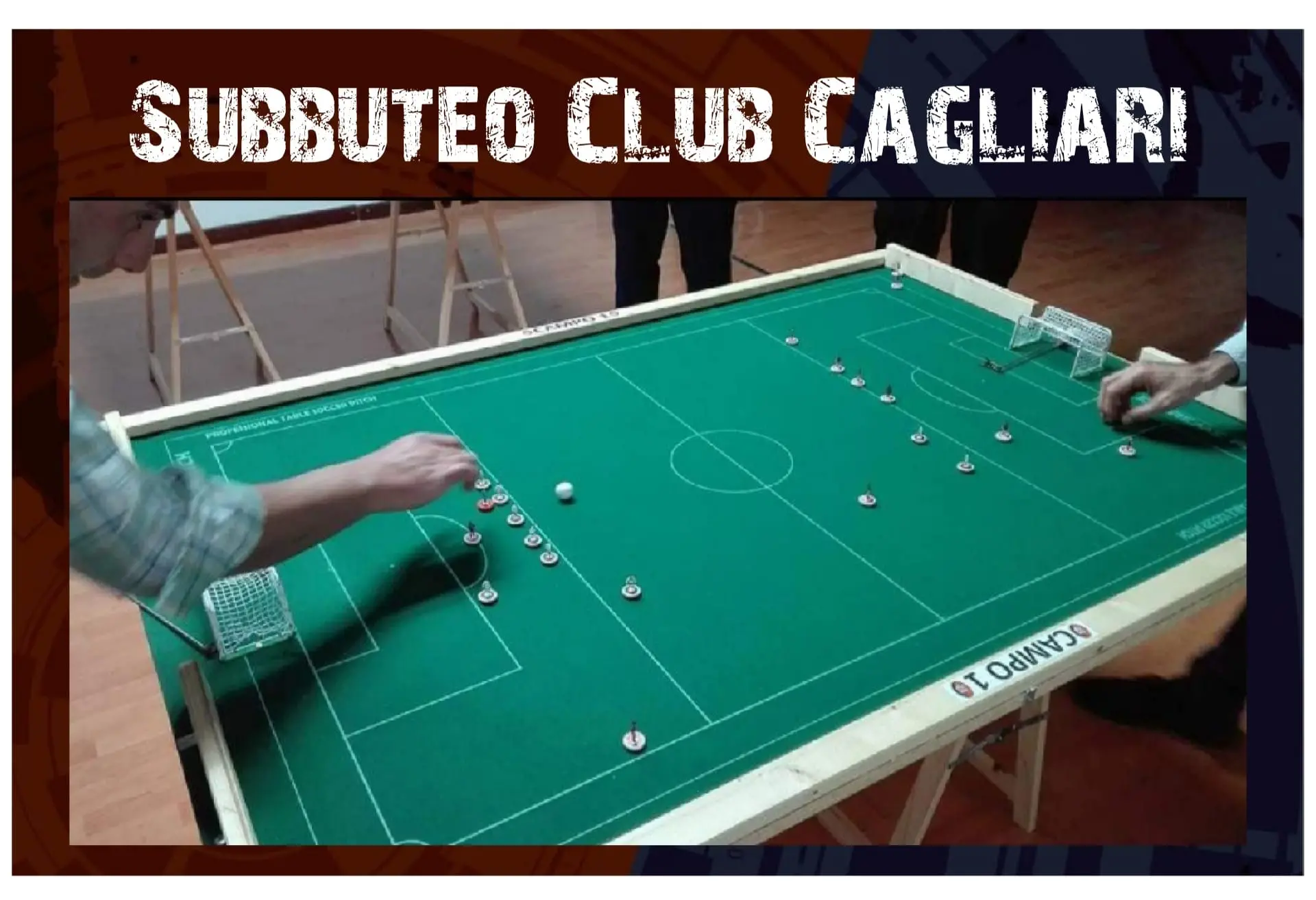 Il campo di Subbuteo (foto Subbuteo Club Cagliari)