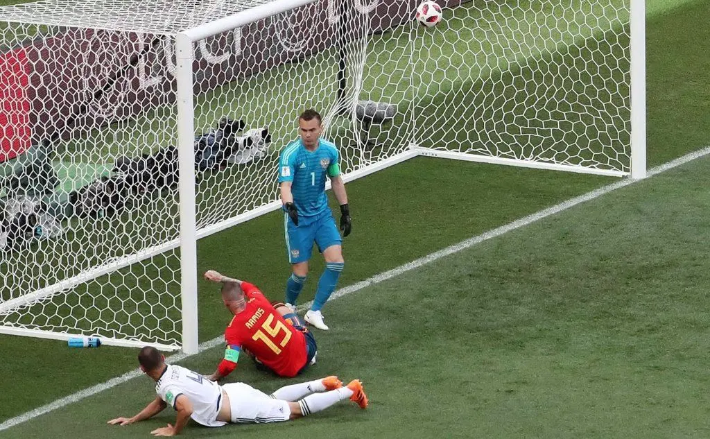 Il gol del vantaggio spagnolo