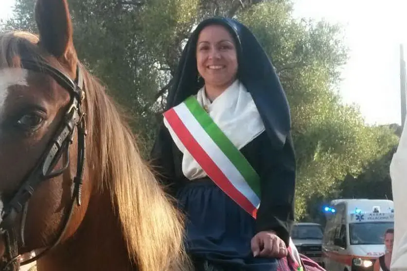 Il sindaco di Villacidro a cavallo