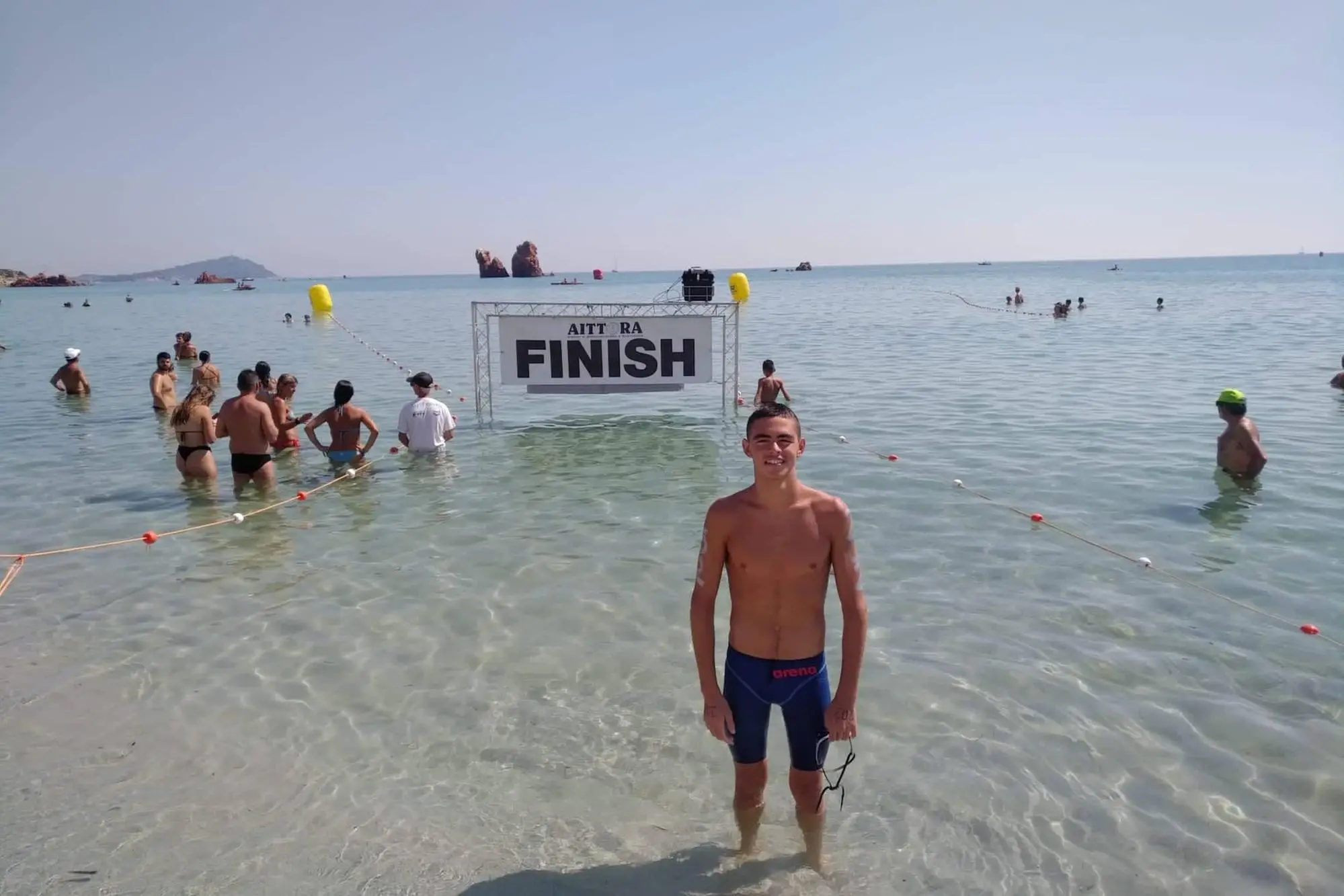 Giovanni Marongiu della Sport Full Time, vincitore del Miglio e della 5 km alla ''Cea-Nuoto in Ogliastra'' (foto di Mattia Lasio).