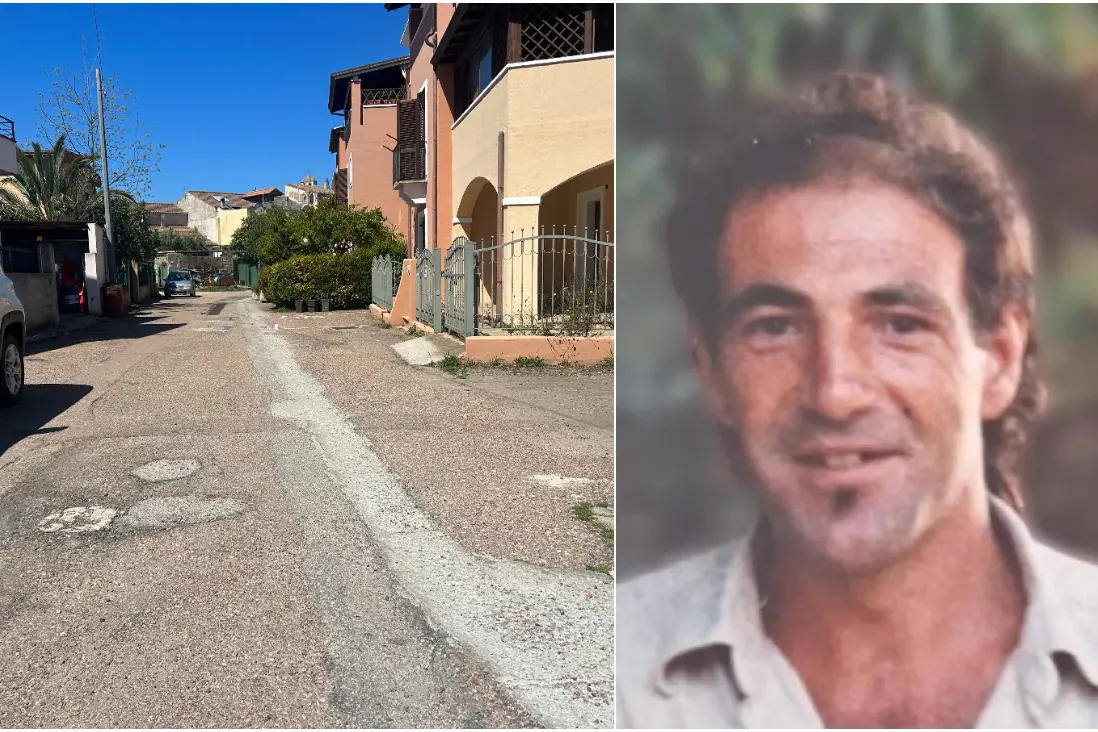 Via Siotto Pintor a Tortol&igrave; e, a destra, Giampaolo Ferrai