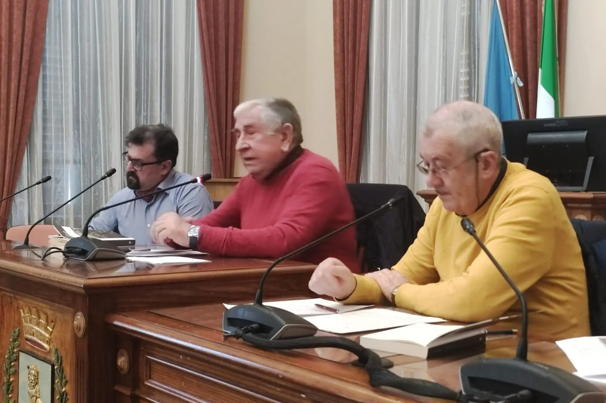 In primo piano Battaglia, Bardanzellu e Moro (Foto Ronchi)