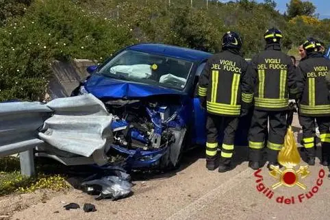 L'incidente (foto Vigili del fuoco)