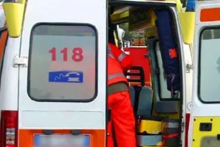 L'intervento di un'ambulanza