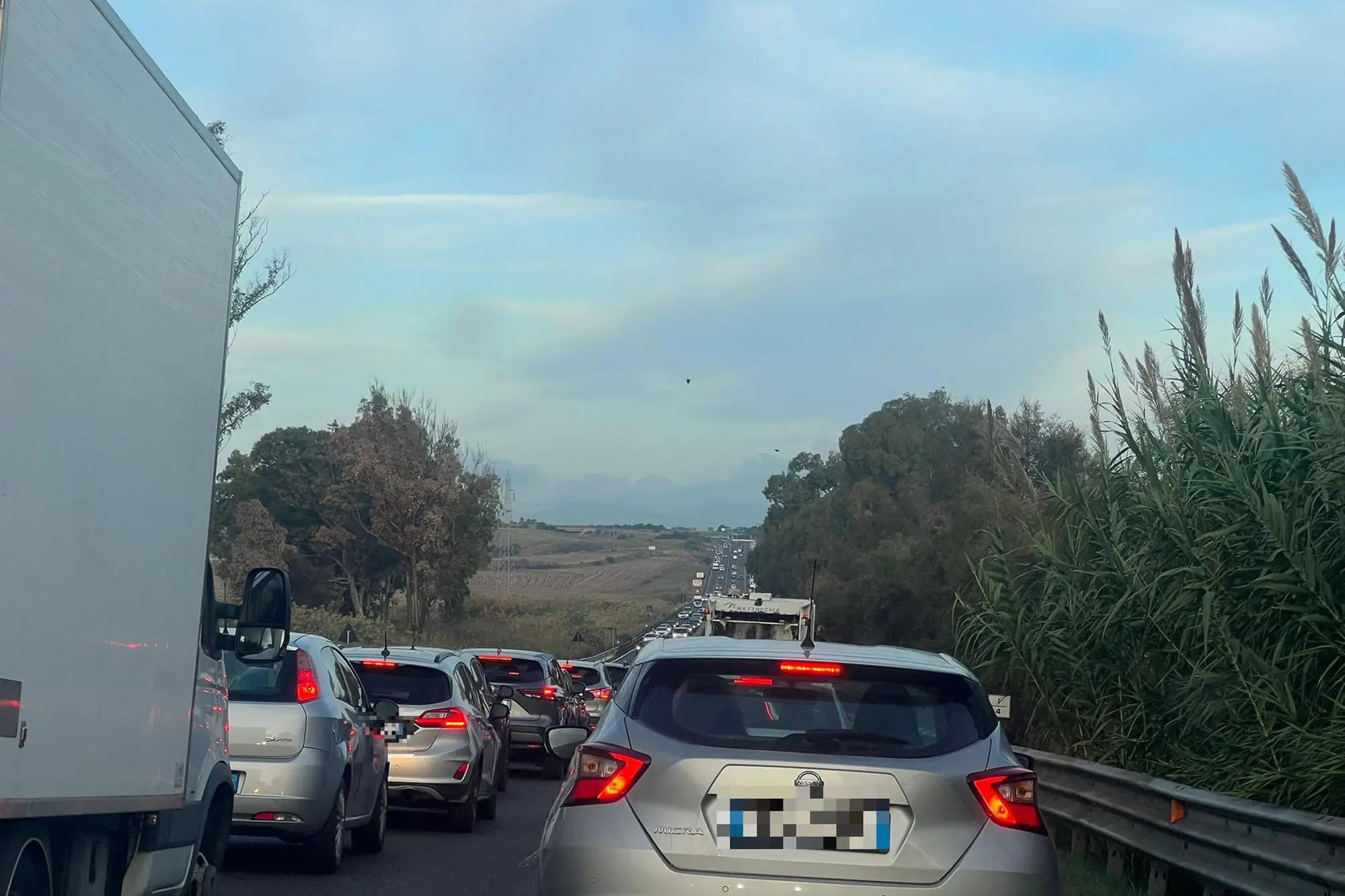Cagliari, lunghe code sulla 131 dir