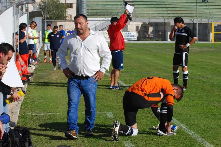 Oberdan Biagioni ai tempi dell'Olbia (Archivio/Satta)