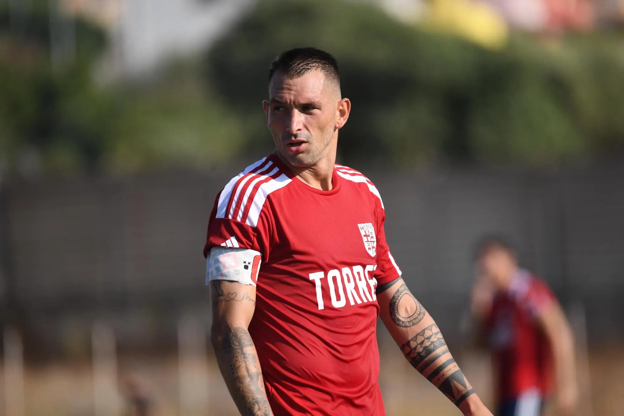 L'attaccante e capitano Gigi Scotto (formazione Torres)