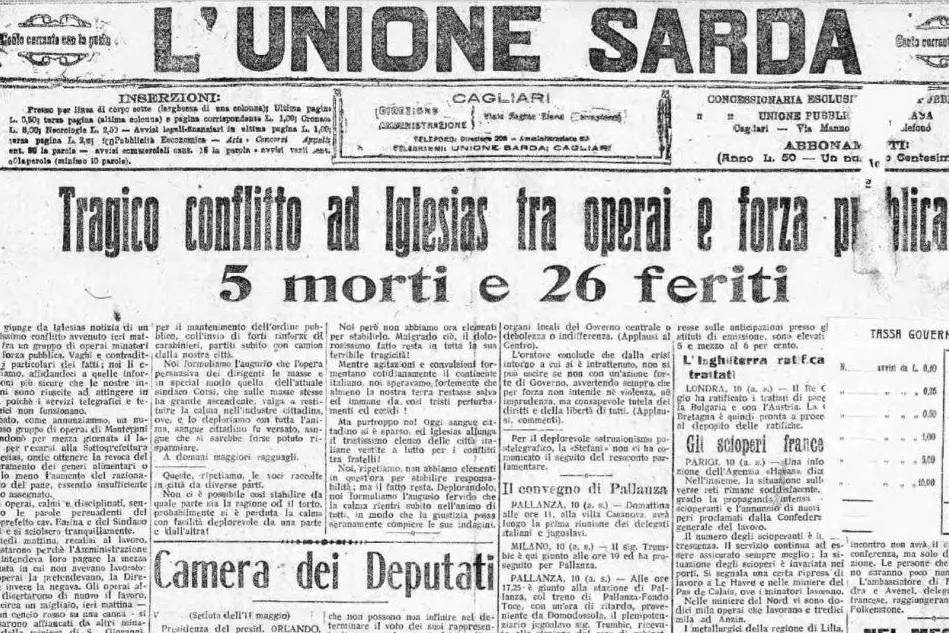#AccaddeOggi: 11 maggio 1920, l'eccidio di Iglesias
