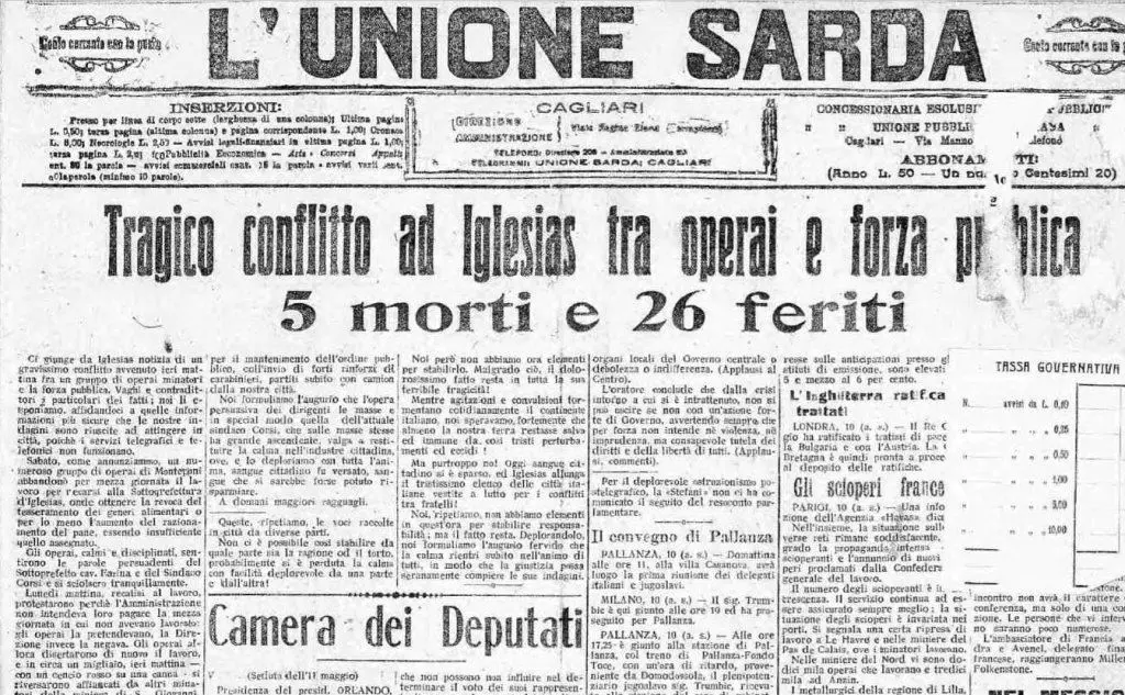 #AccaddeOggi: 11 maggio 1920, l'eccidio di Iglesias