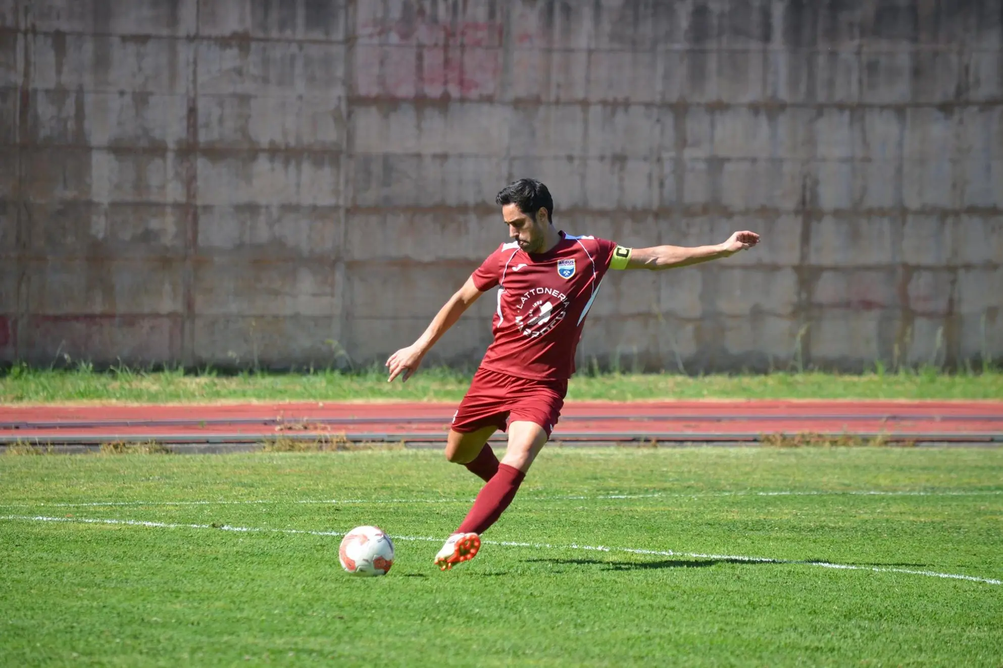 Pancotto (Selargius), autore del gol del momentaneo 1-1 nell'incontro Selargius-Lanusei