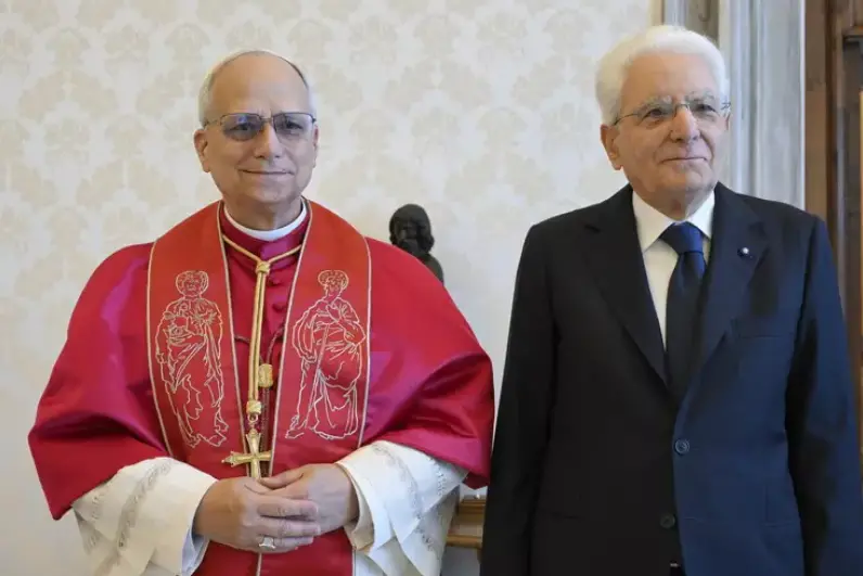 Papa Leone XIV e il presidente Sergio Mattarella