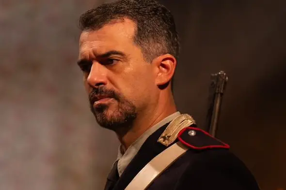 Jacopo Cullin nelle vesti del brigadiere Ciappa in una foto di scena
