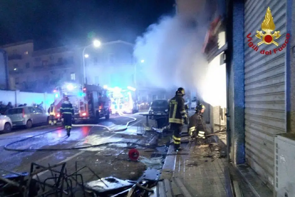 L'intervento dei vigili del fuoco
