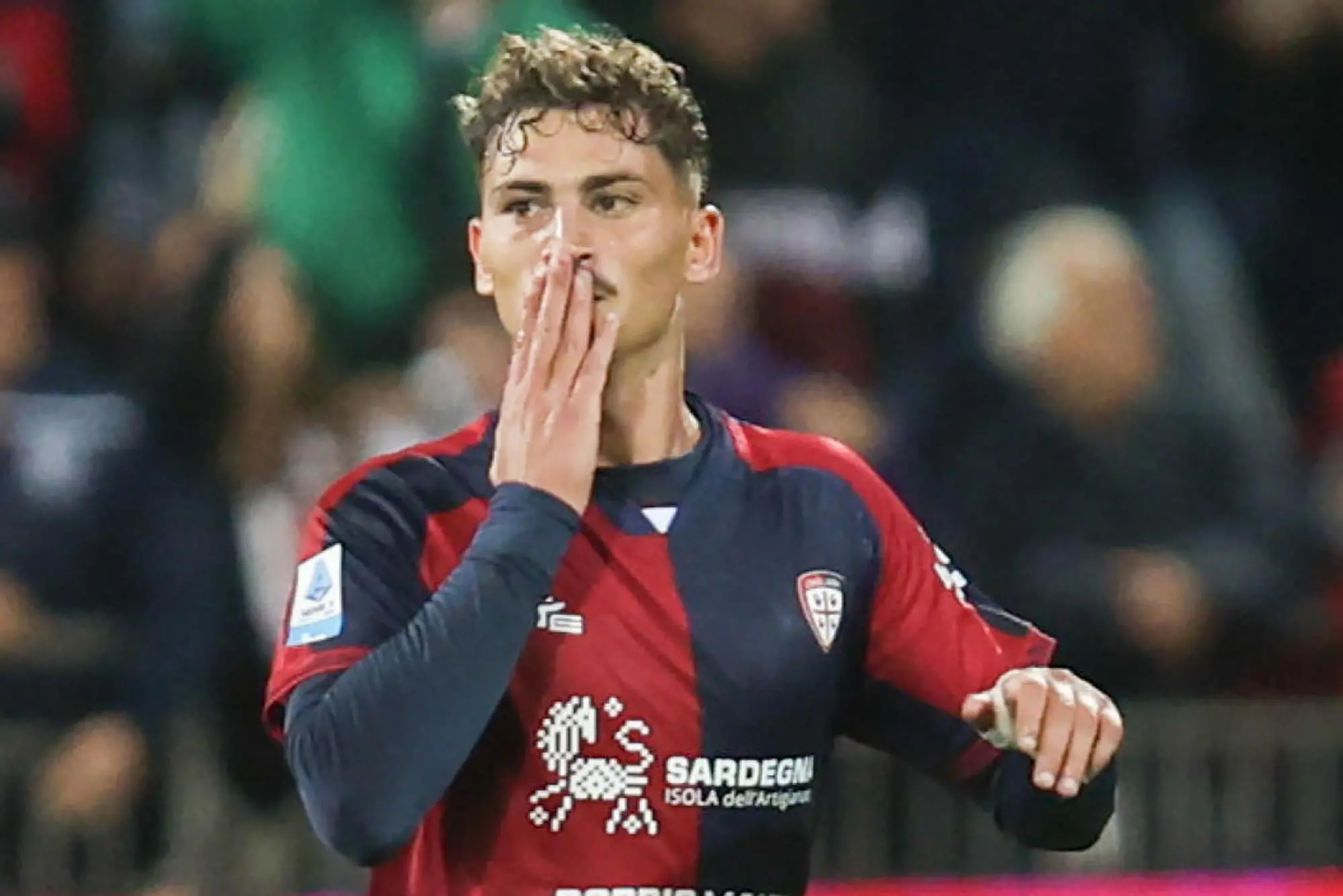 Sebastiano Esposito, attaccante del Cagliari (foto Ansa)