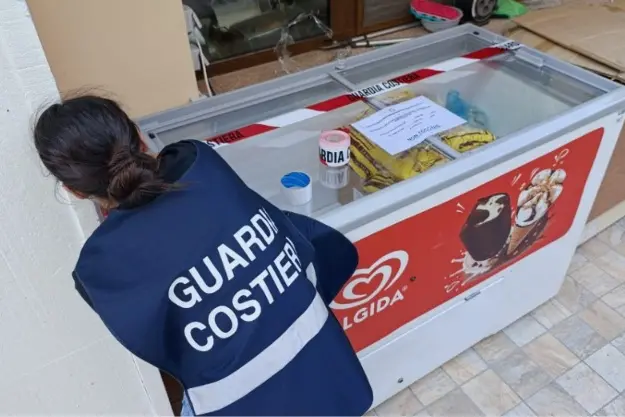 Uno dei freezer sequestrati