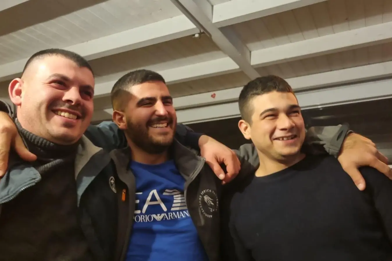 I tre cavalieri che guideranno la corsa (foto concessa)