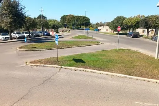 Il punto dove a Riola Sardo verrà realizzata la rotonda (Foto concessa)