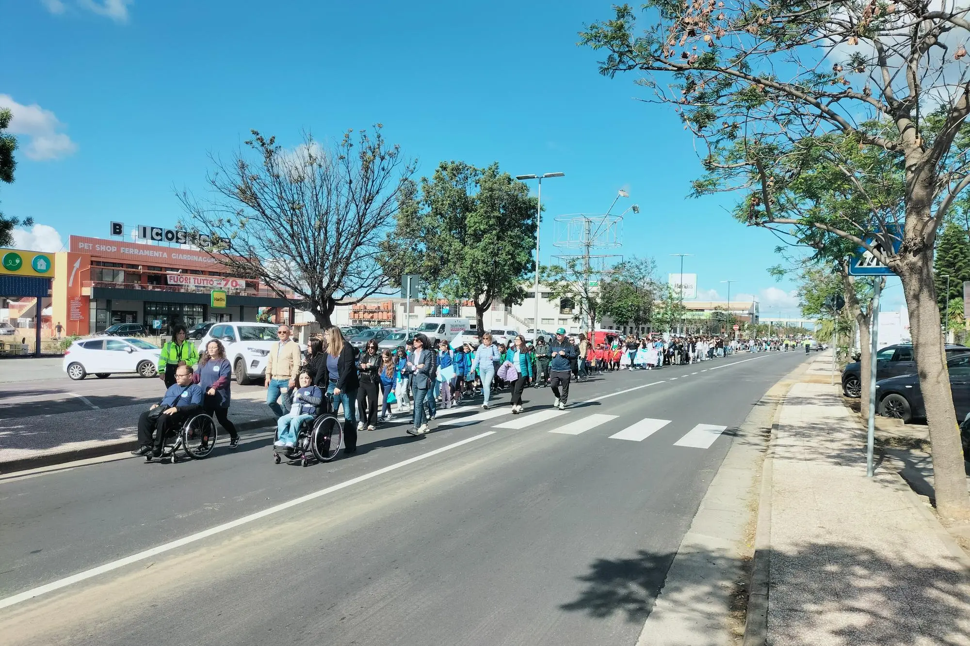Il corteo della Passeggiata per la vita. (Foto Scano)