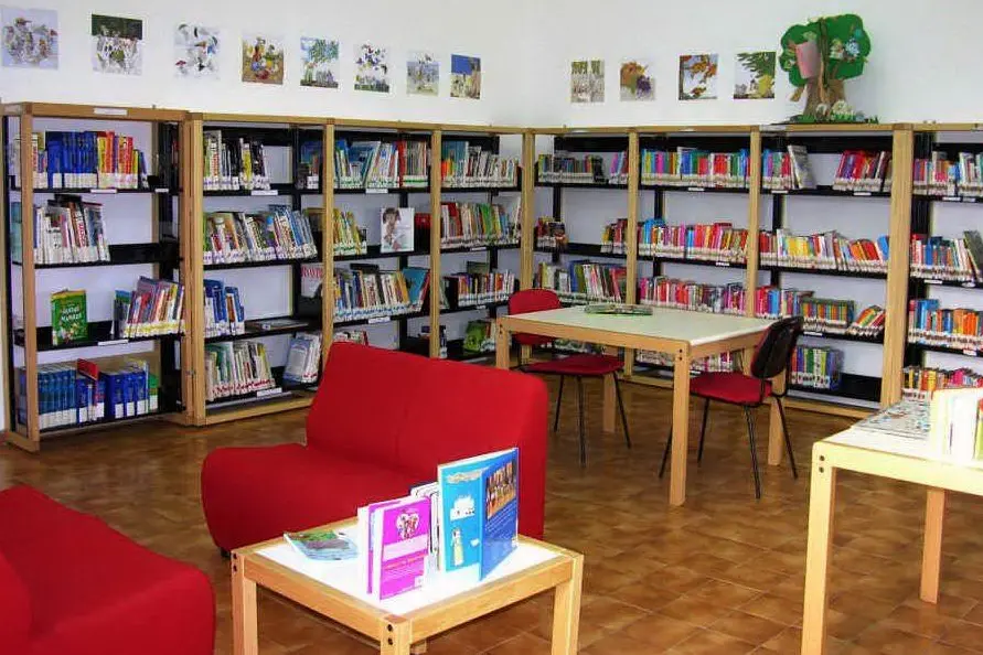 Una delle biblioteche del sistema bibliotecario della Marmilla (foto L'Unione Sarda - Pintori)