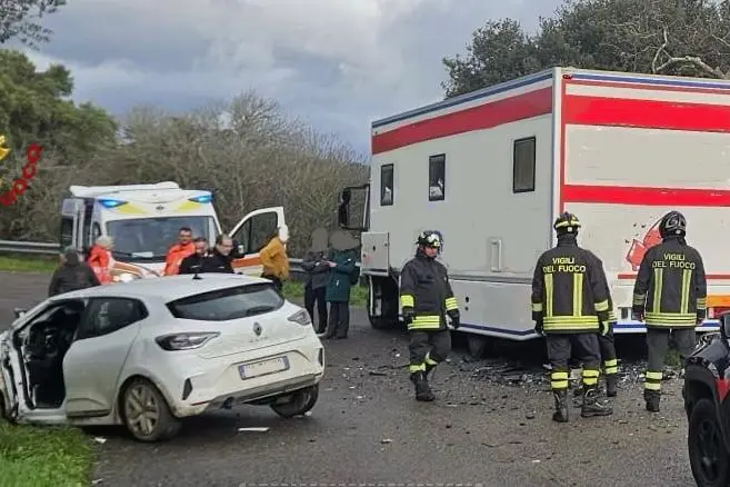 I mezzi coinvolti nell'incidente