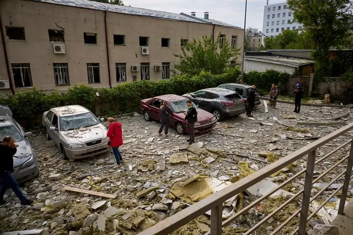 Un raid russo in Ucraina (archivio, foto Ansa)