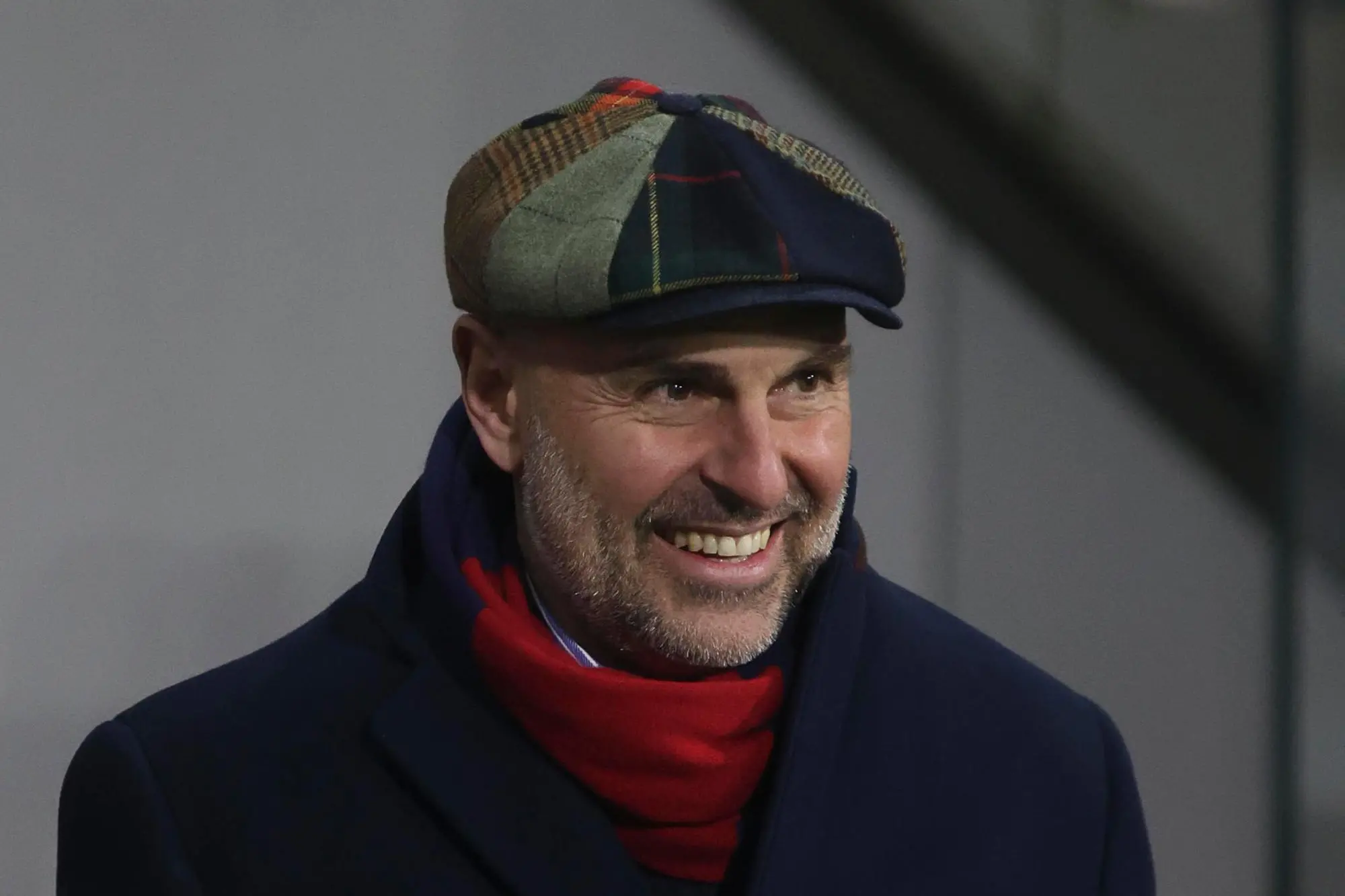 Il sorriso di Tommaso Giulini dopo Cremonese-Cagliari (foto Ansa)