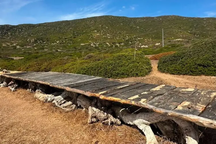 Una delle opere artistiche realizzate all'Asinara (foto concessa)