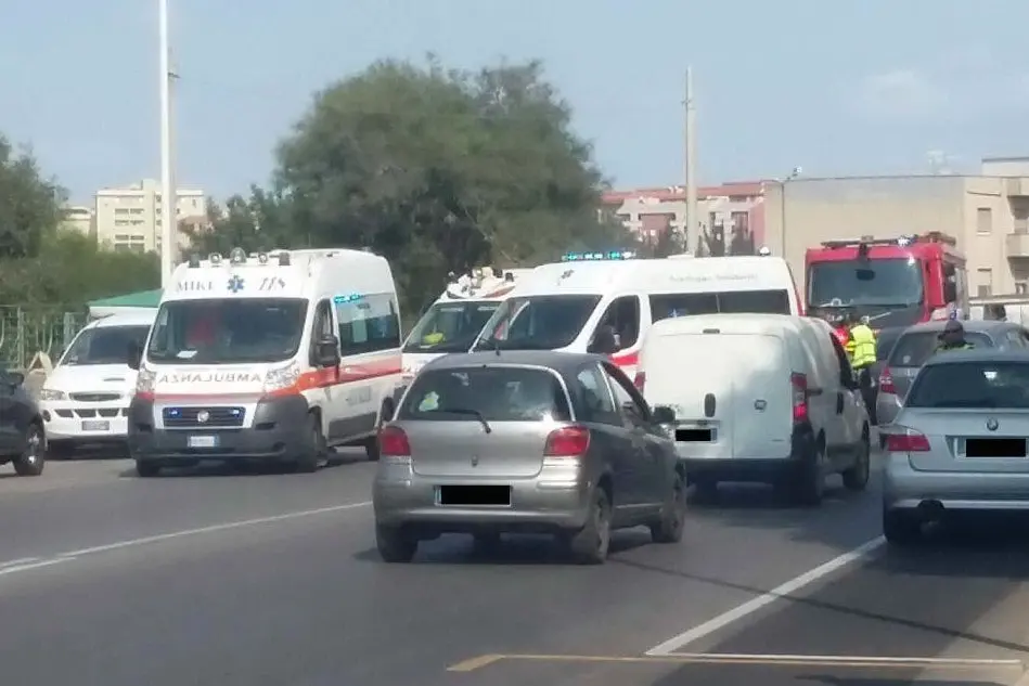 L'incidente in via Cornalias (Cagliari)