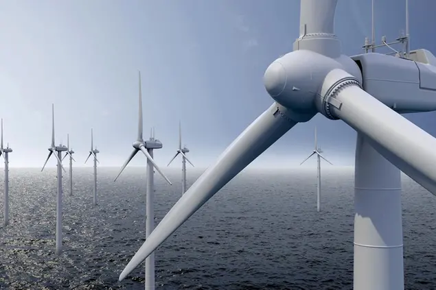 Parco eolico offshore (Archivio L'Unione Sarda)