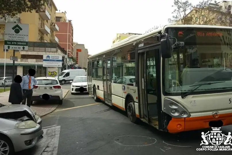 Il luogo dell'incidente (foto polizia locale)