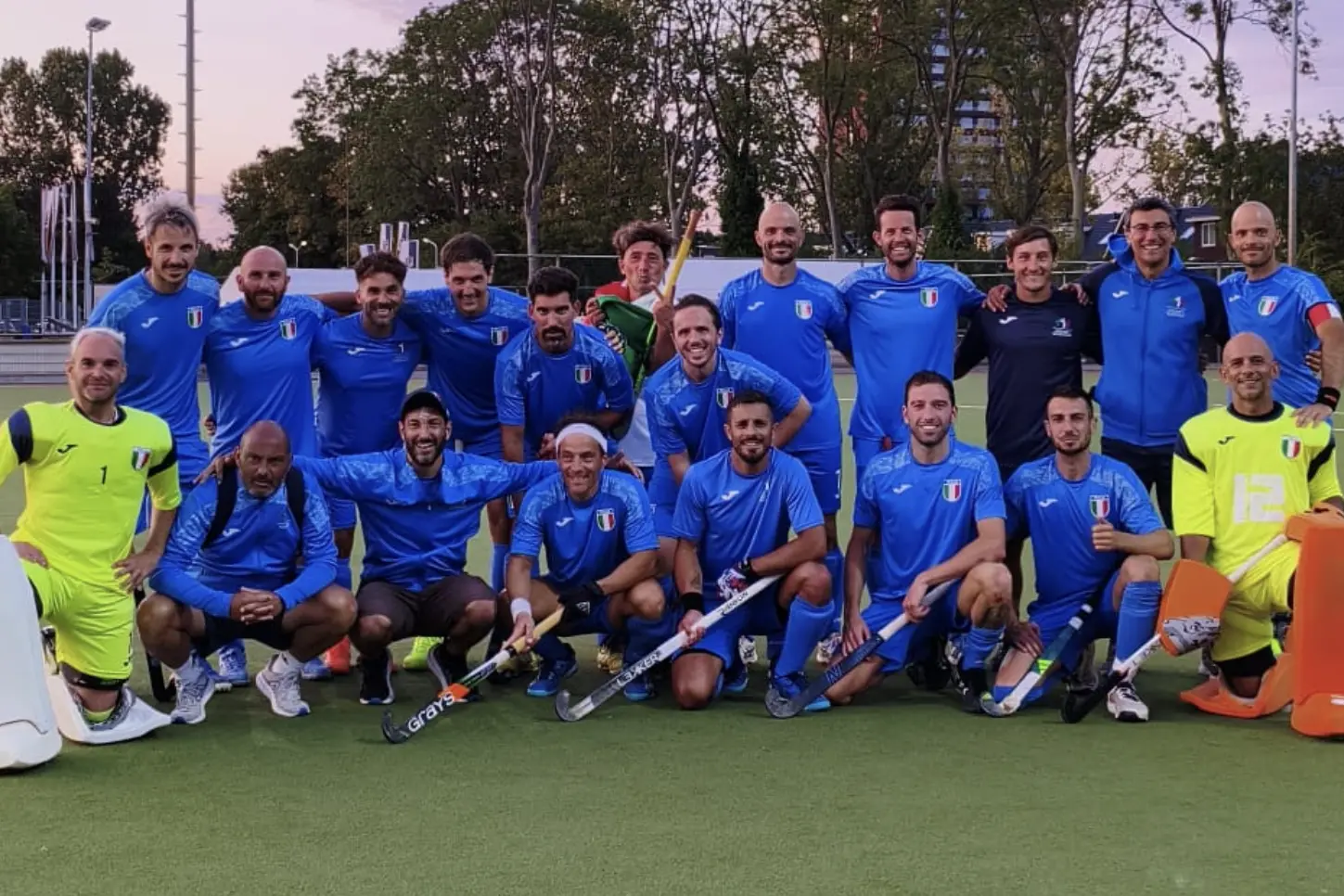 La nazionale italiana Over 35 undicesima ai campionati del mondo Master in Olanda (Foto concessa dall'Italia Over 35)