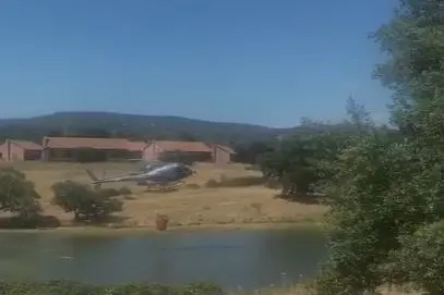 L'intervento dell'elicottero