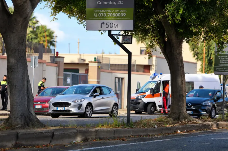 L'incidente (foto Pinna)